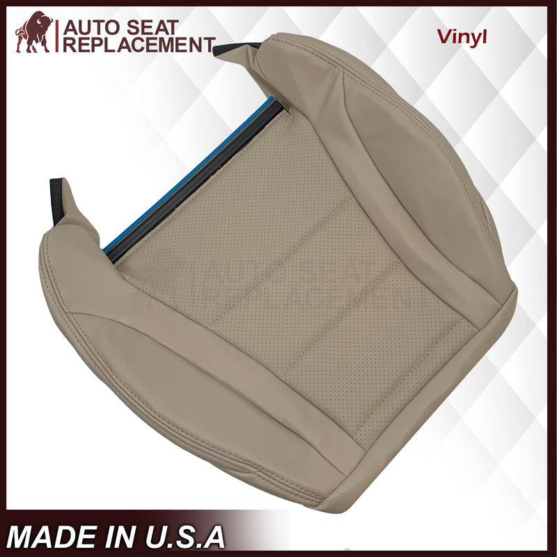 2016 - 2022 Mercedes Benz GLC Class C250, C300,C350 Driver OR Passenger Bottom Synthetic Leather Seat Cover in Light Tan - Auto Seat Replacement