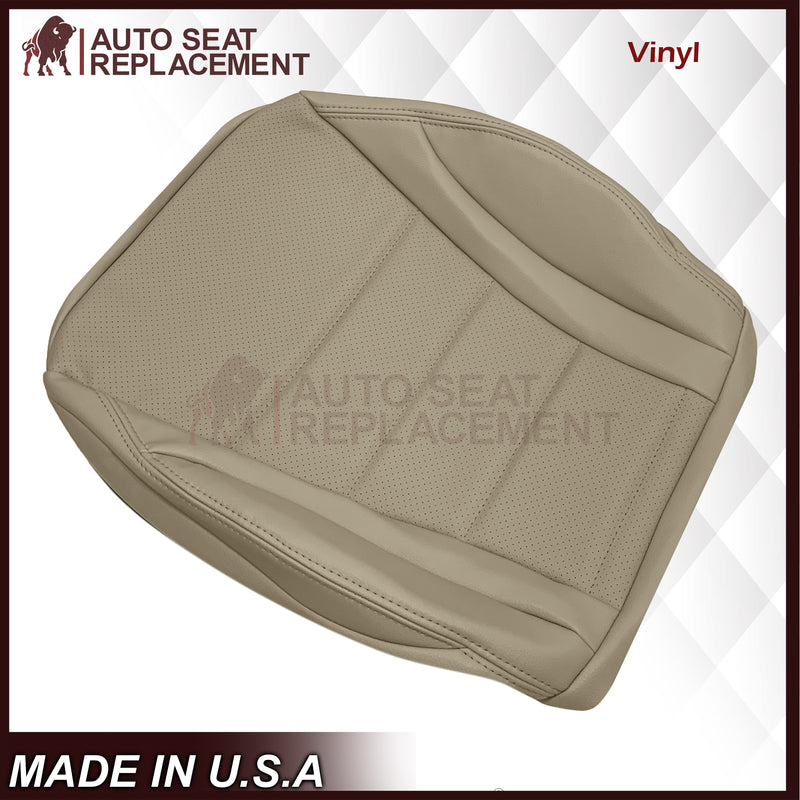 2016 - 2022 Mercedes Benz GLC Class C250, C300,C350 Driver OR Passenger Bottom Synthetic Leather Seat Cover in Light Tan - Auto Seat Replacement