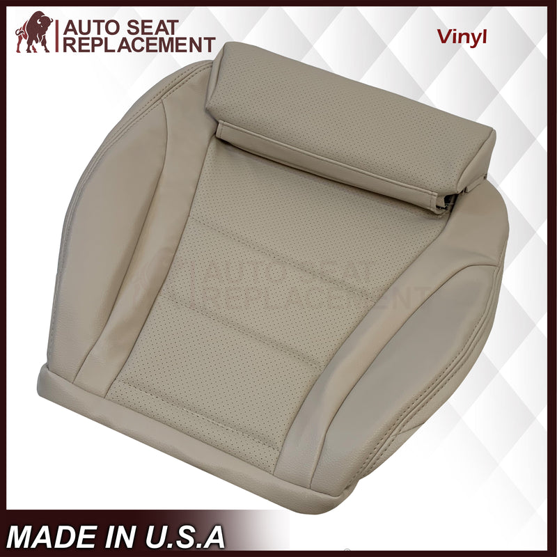 2016 - 2022 Mercedes Benz GLC Class C250, C300,C350 Driver OR Passenger Bottom Synthetic Leather Seat Cover in Light Tan - Auto Seat Replacement