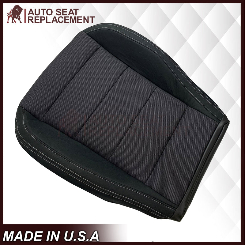 2015-2023 Ford Mustang GT Coupe V6 V8 Cloth (Fabric) Replacement Bottom Seat Covers In Black: Choose Your Side - Auto Seat Replacement