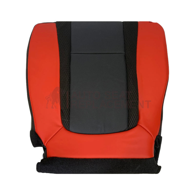 2014 Ford F-150 Raptor SVT Top or Bottom Perforated Seat Cover in 2 Tone Red-Black Choose: Leather or Vinyl - Auto Seat Replacement