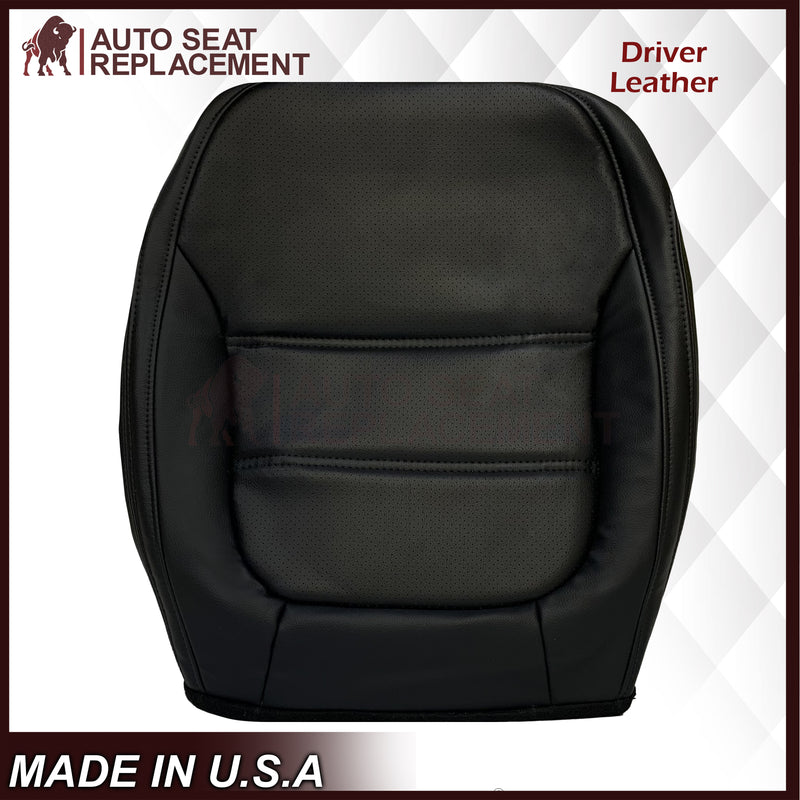 2011 - 2017 Volkswagen Jetta Bottom Perforated Genuine Leather OR Synthetic Leather Seat Cover In Black - Auto Seat Replacement
