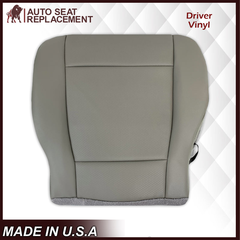 Replacement Driver Bottom Seat Cover For 2017 2018 2019 2020 2021 2022 Ford XL WT work Truck Single Cab in Medium Earth Gray