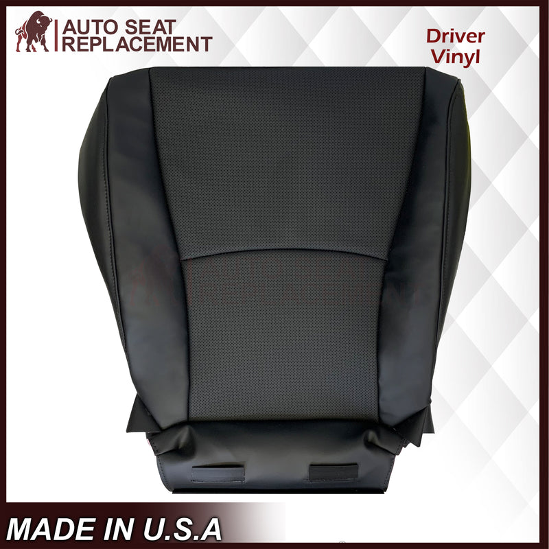 2004 - 2014 Toyota Highlander Driver OR Passenger Side Bottom PERFORATED Genuine Leather/Synthetic Leather Seat Covers In Black - Auto Seat Replacement