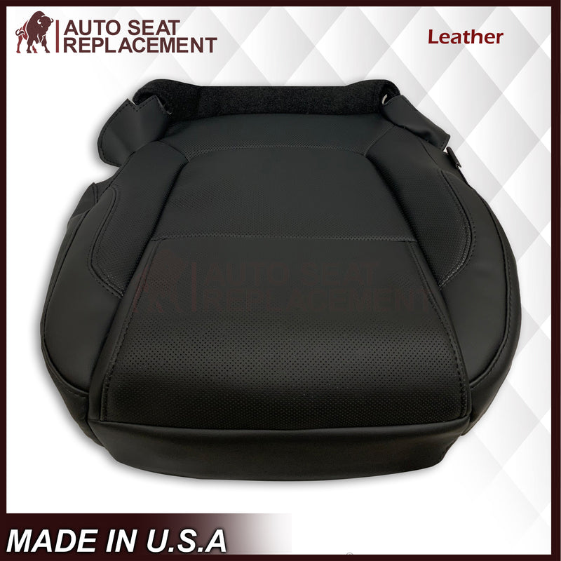 2011 - 2015 Ford Explorer Replacement Perforated Leather/Vinyl Bottom Seat Covers In Black : Choose Leather OR Vinyl - Auto Seat Replacement