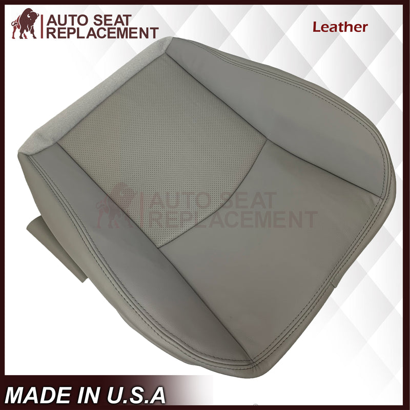 2004-2009 Cadillac SRX Perforated Seat Cover in Genuine Leather Light Gray: Choose From Variation - Auto Seat Replacement