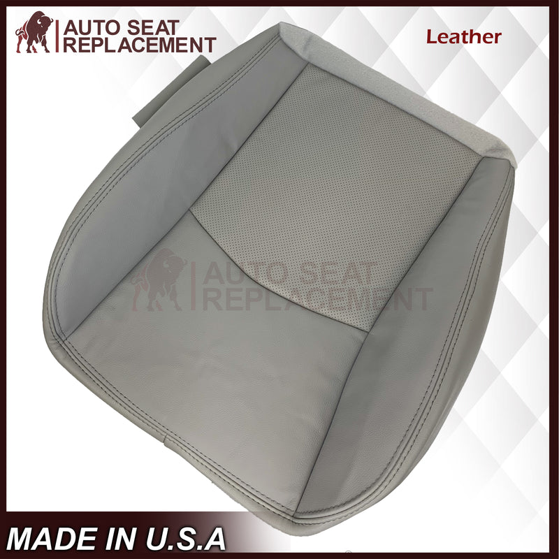 2004-2009 Cadillac SRX Perforated Seat Cover in Genuine Leather Light Gray: Choose From Variation - Auto Seat Replacement