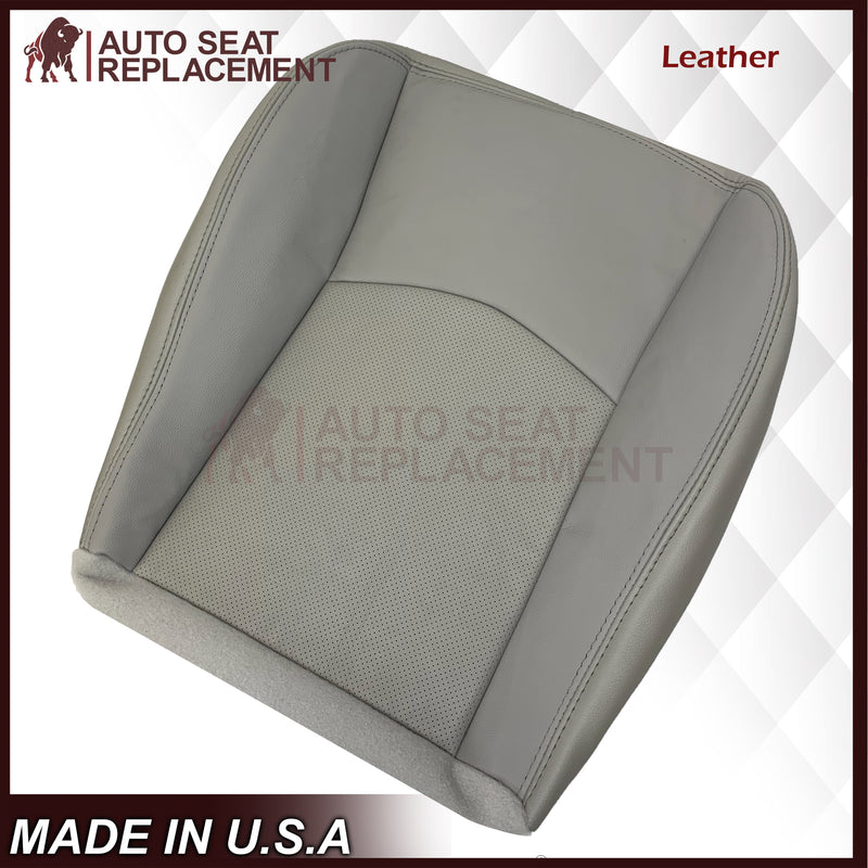 2004-2009 Cadillac SRX Perforated Seat Cover in Genuine Leather Light Gray: Choose From Variation - Auto Seat Replacement