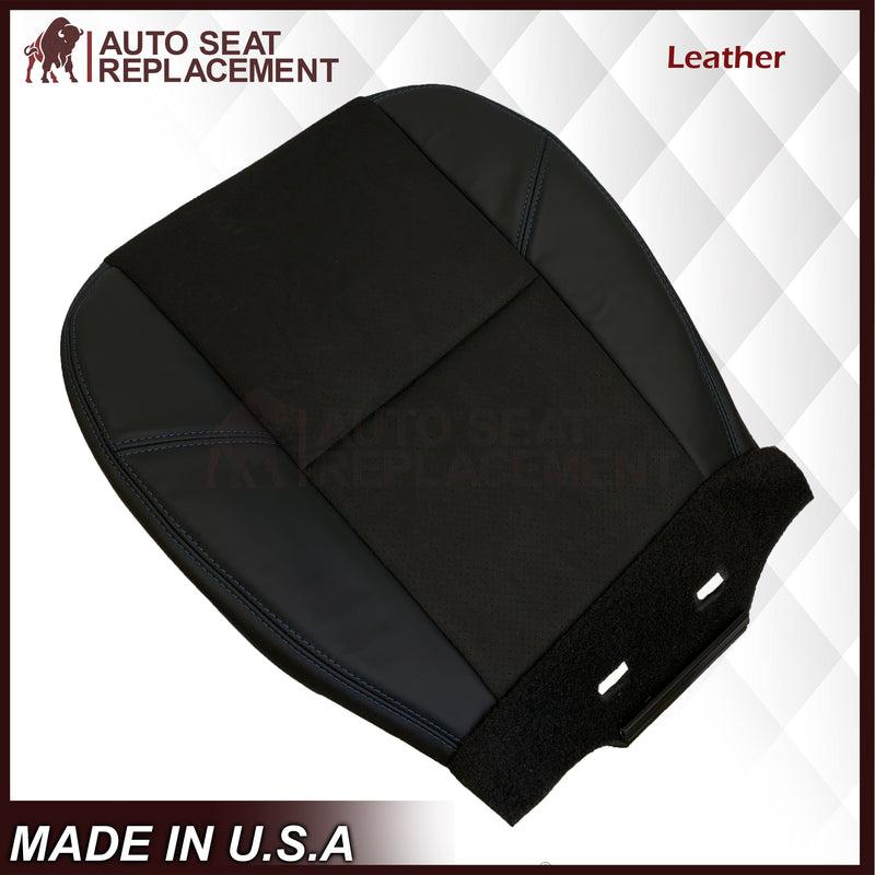 2007-2014 Chevy Tahoe Suburban Silverado CUSTOM Genuine Leather Or Synthetic Leather With Suede Perforated Insert Seat Cover in Black: Choose From Variation - Auto Seat Replacement