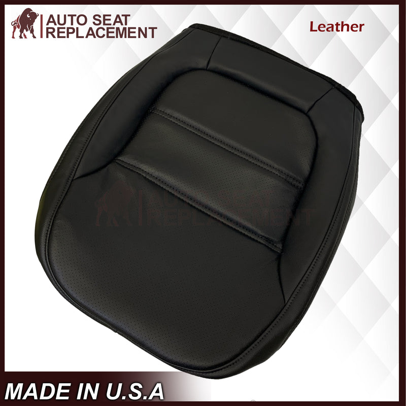 2011 - 2017 Volkswagen Jetta Bottom Perforated Genuine Leather OR Synthetic Leather Seat Cover In Black - Auto Seat Replacement