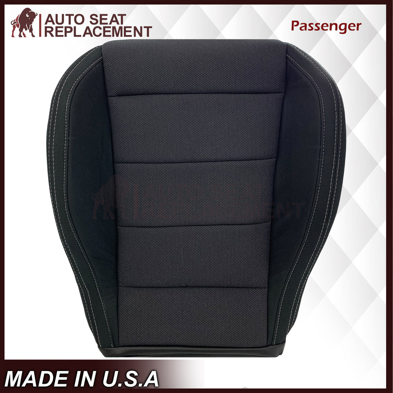 2015-2023 Ford Mustang GT Coupe V6 V8 Cloth (Fabric) Replacement Bottom Seat Covers In Black: Choose Your Side - Auto Seat Replacement