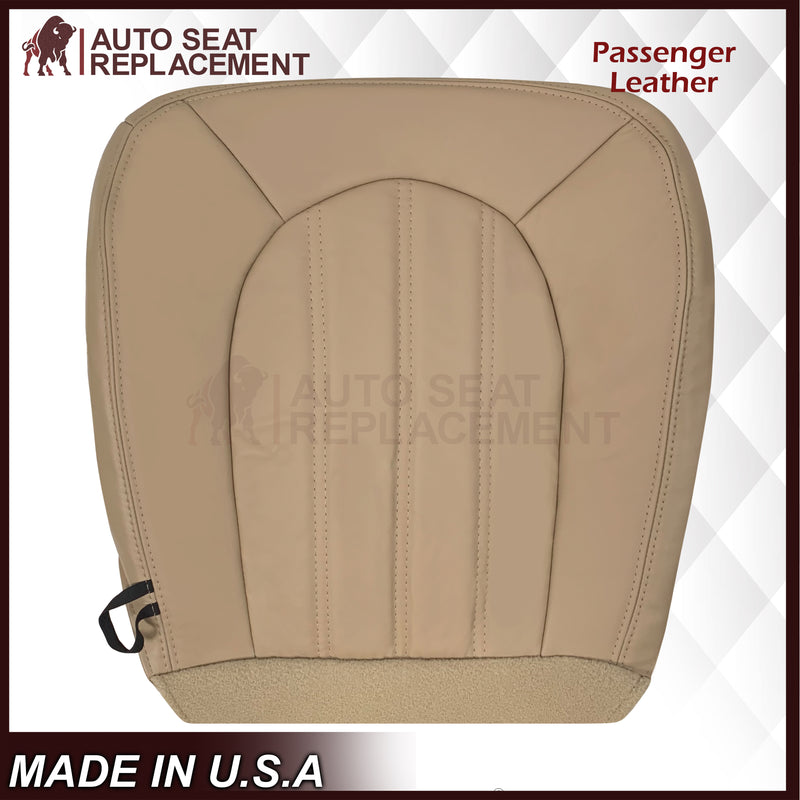 2006 - 2011 Buick Lucerne Driver or Passenger Bottom Perforated Seat Cover In Light Cashmere Tan: Choose Leather or Vinyl