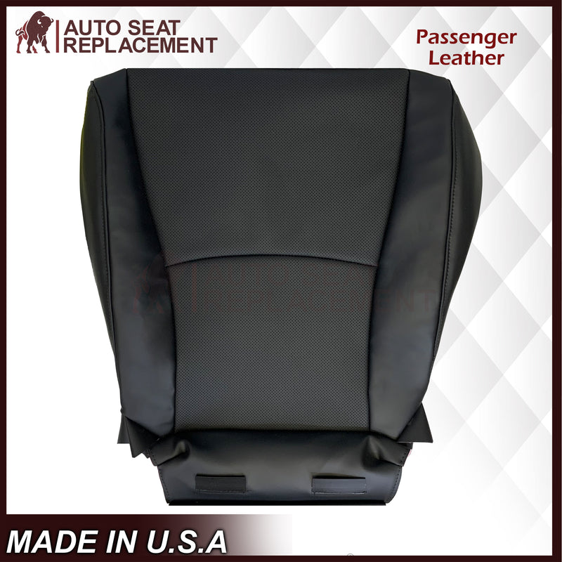 2004 - 2014 Toyota Highlander Driver OR Passenger Side Bottom PERFORATED Genuine Leather/Synthetic Leather Seat Covers In Black - Auto Seat Replacement