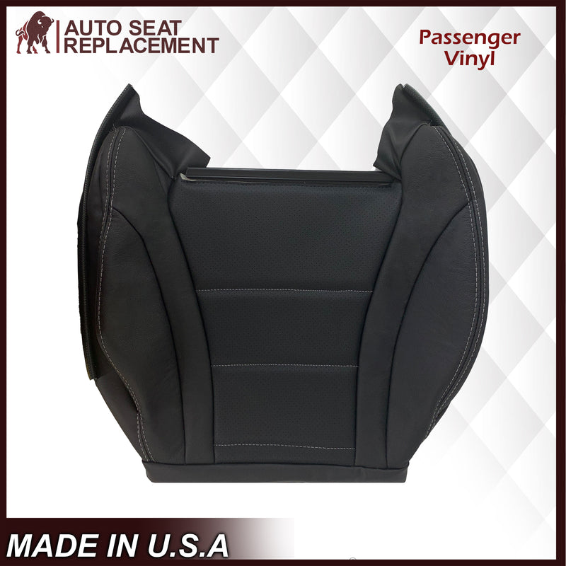 2016 - 2022 Mercedes Benz GLC Class C250, C300, C350 Driver OR Passenger Bottom Leather Seat Cover in Perforated Black - Auto Seat Replacement