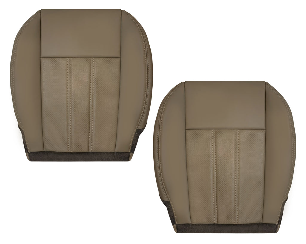 2008 -2020 For Dodge Grand Caravan Front Replacement Seat Cover: Tan Perforated - Auto Seat Replacement