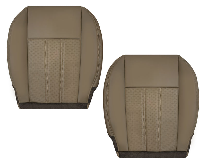 2008 -2020 For Dodge Grand Caravan Front Replacement Seat Cover: Tan Perforated - Auto Seat Replacement