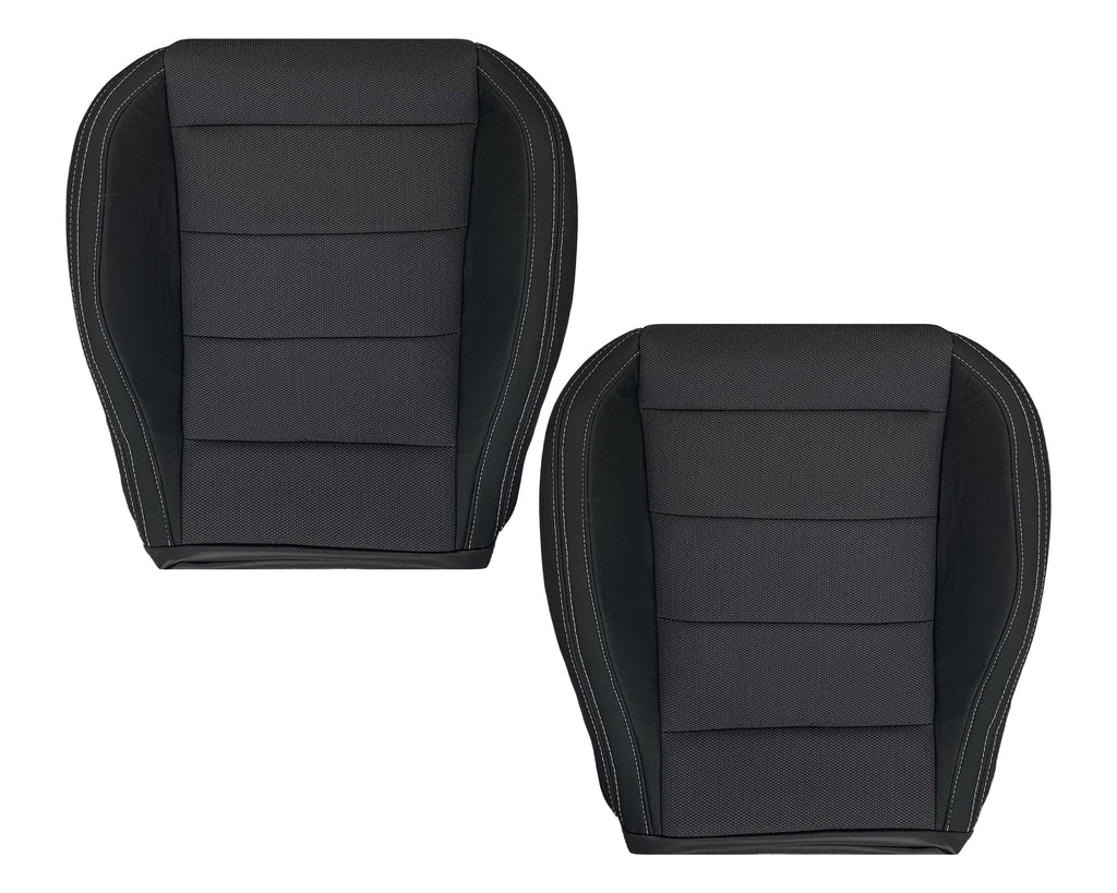 2015-2023 Ford Mustang GT Coupe V6 V8 Cloth (Fabric) Replacement Bottom Seat Covers In Black: Choose Your Side - Auto Seat Replacement