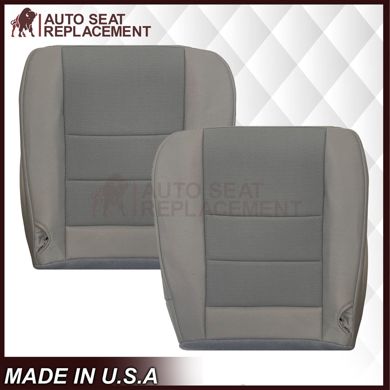 2003-2007 Ford F250 F350 Lariat Seat Cover in Medium Flint Gray Cloth Fabric - Auto Seat Replacement