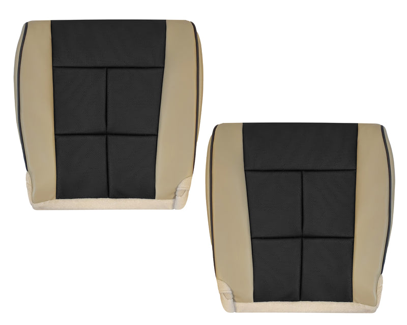 2007 - 2014 Lincoln Navigator Replacement Genuine Leather or Synthetic Leather Seat Cover in Tan & Black - Auto Seat Replacement