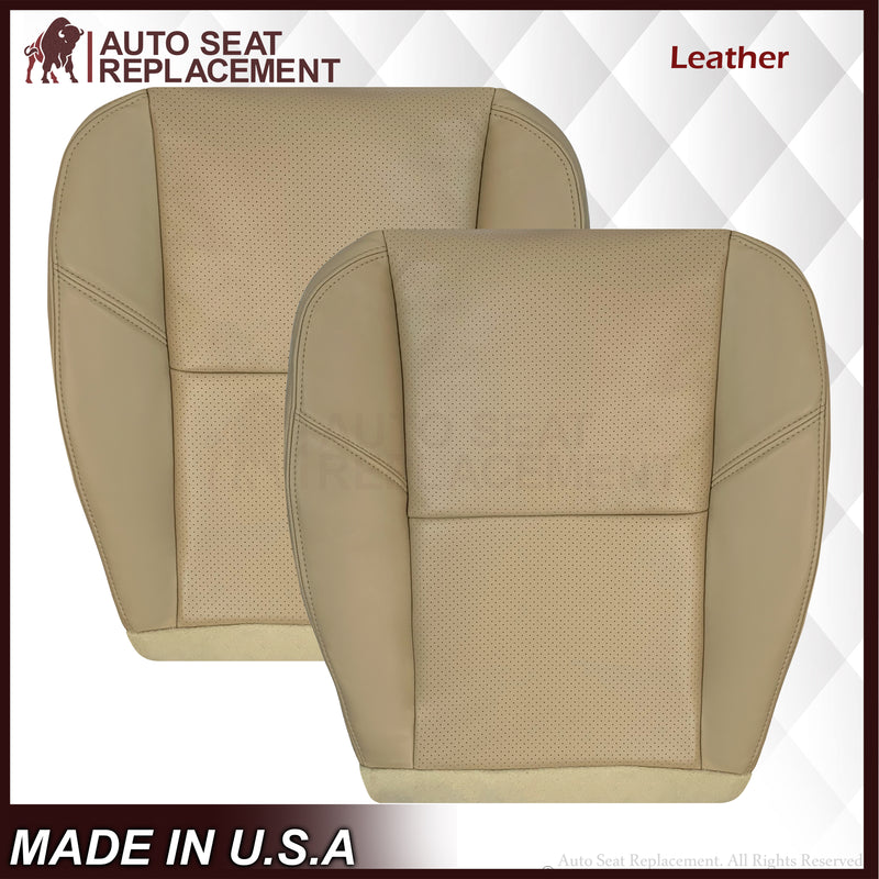 2007-2014 Chevy Silverado Suburban Tahoe Perforated Seat Cover in Light Cashmere Tan: Choose From Variation - Auto Seat Replacement