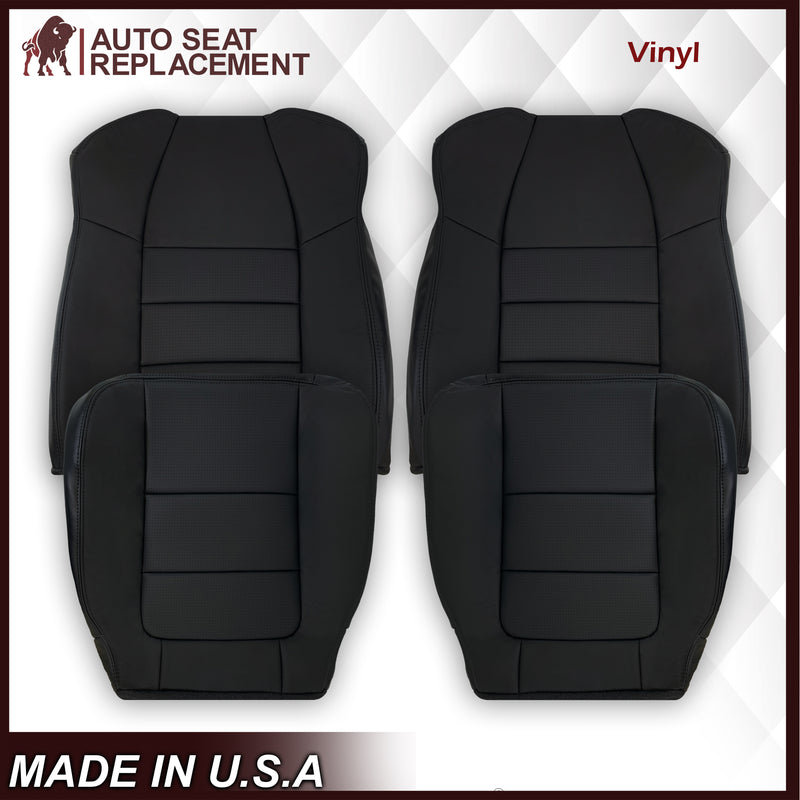2001 2002 2003 Ford F350/F250 Lariat Extended Cab Perforated Seat Cover in Black: Choose Leather OR Vinyl - Auto Seat Replacement