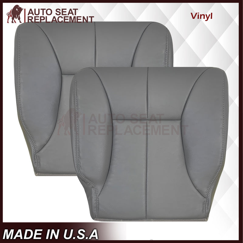 1998-2002 Dodge Ram 1500 2500 3500 Extended Cab Driver OR Passenger Bottom Seat Cover in Mist Gray: Choose From Variation - Auto Seat Replacement