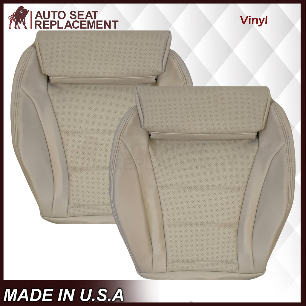 2016 - 2022 Mercedes Benz GLC Class C250, C300,C350 Driver OR Passenger Bottom Synthetic Leather Seat Cover in Light Tan - Auto Seat Replacement
