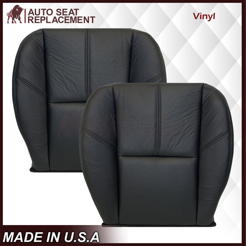 2007-2014 Chevy Tahoe/Suburban/Silverado/Avalanche Seat Cover In Non-Perforated Black - Auto Seat Replacement