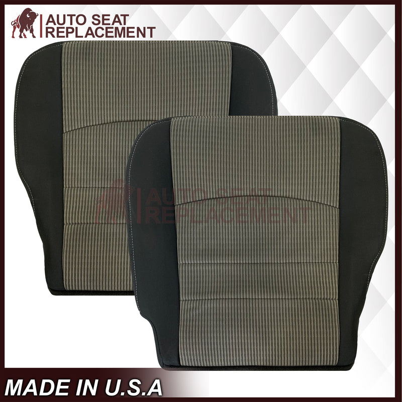 2009-2012 Dodge Ram SLT Front Bottom Dark Gray Cloth Seat Cover - Auto Seat Replacement