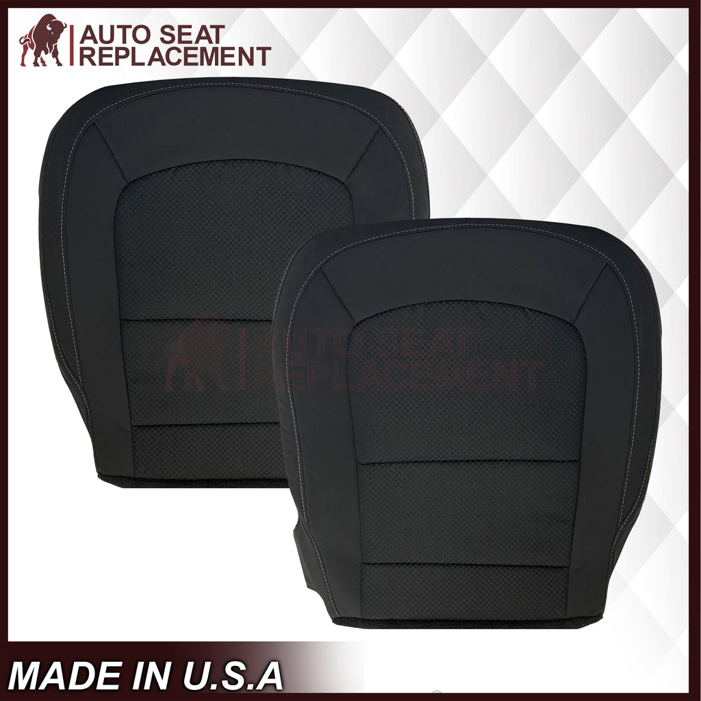 2015-2022 Chevy Colorado ZR2 LTZ LS Driver OR Passenger Side Bottom Cloth Seat Covers Black - Auto Seat Replacement