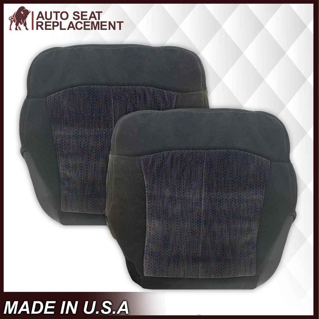 1999 2000 2001 2002 Chevy Silverado 1500 2500 3500 HD LS LT Replacement Seat Cover in Dark Gray Cloth - Auto Seat Replacement