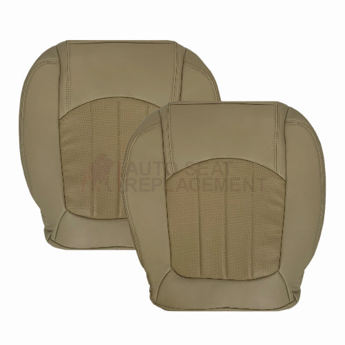 2008 - 2012 Buick Enclave Driver or Passenger Bottom Perforated Seat Cover In Light Cashmere Tan: Choose Leather or Vinyl - Auto Seat Replacement