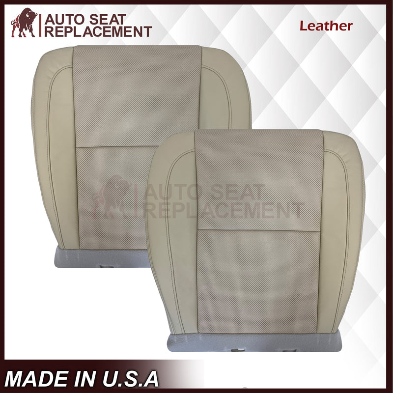 2007-2014 Cadillac Escalade Platinum Edition Driver-Passenger Top or Bottom Seat Covers in Light Tan - Auto Seat Replacement