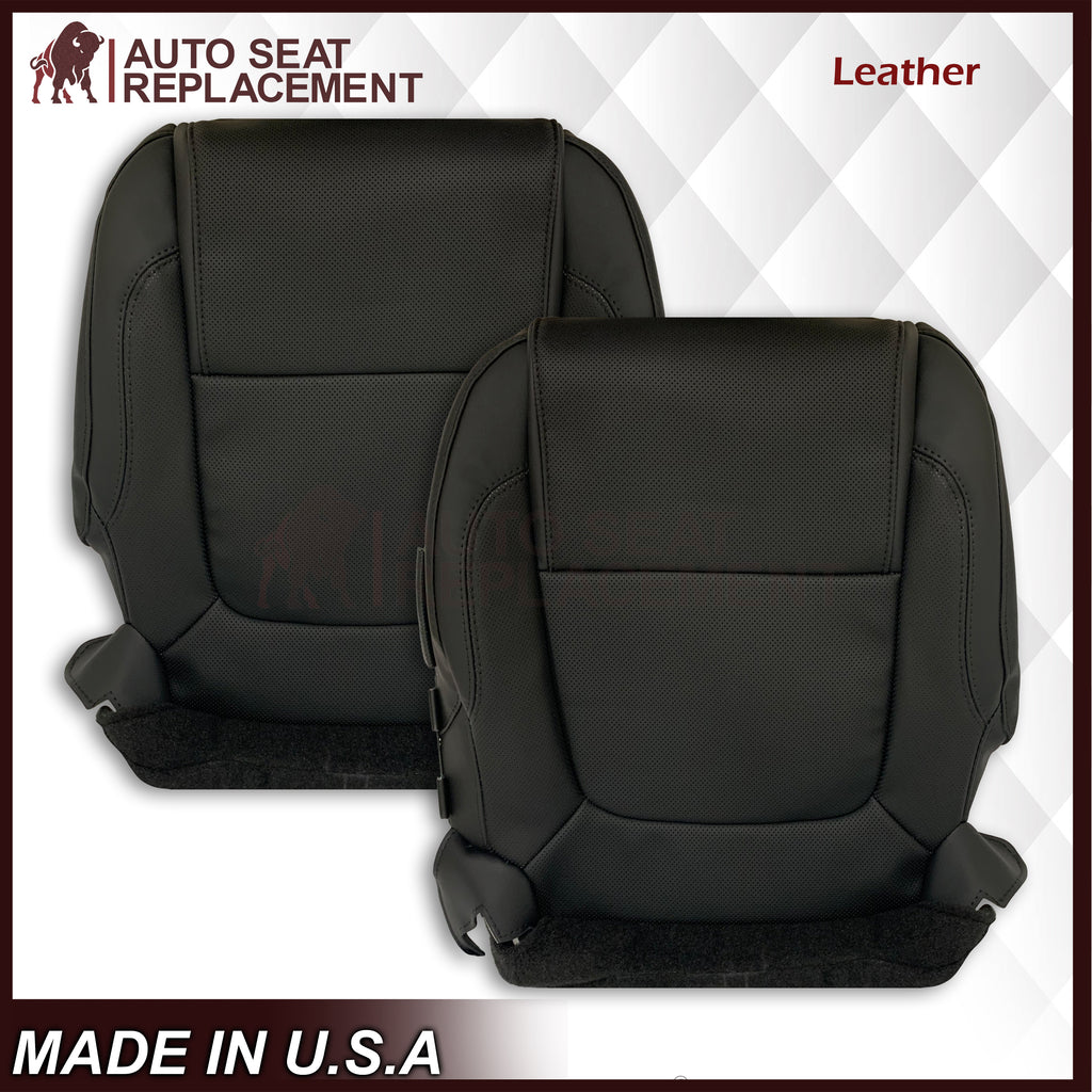 2011 - 2015 Ford Explorer Replacement Perforated Leather/Vinyl Bottom Seat Covers In Black : Choose Leather OR Vinyl - Auto Seat Replacement