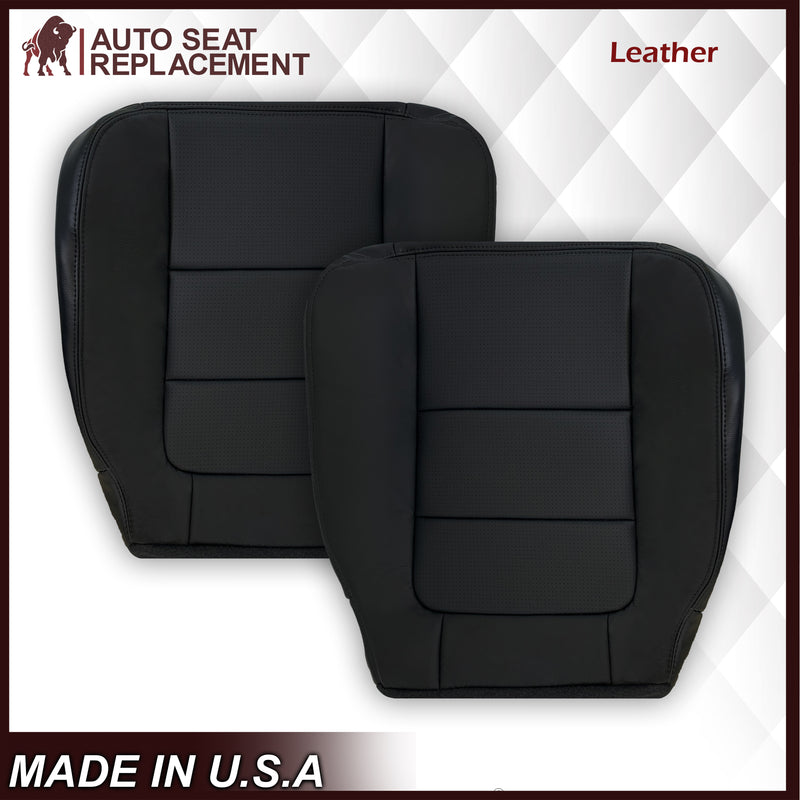 2001 2002 2003 Ford F350/F250 Lariat Extended Cab Perforated Seat Cover in Black: Choose Leather OR Vinyl - Auto Seat Replacement