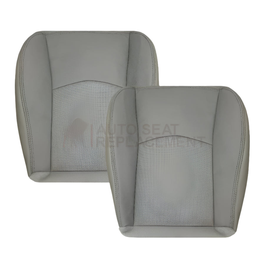 2004-2009 Cadillac SRX Perforated Seat Cover in Genuine Leather Light Gray: Choose From Variation - Auto Seat Replacement