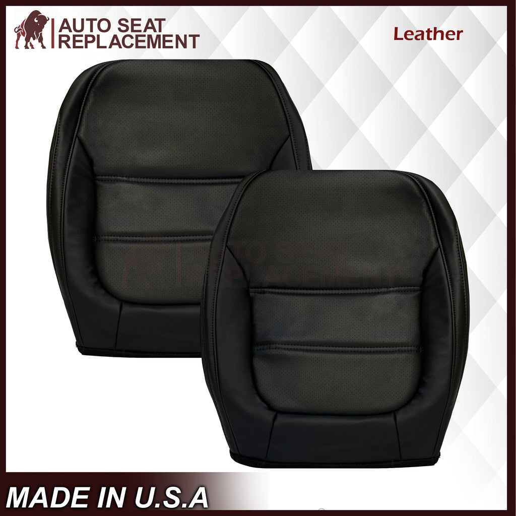2011 - 2017 Volkswagen Jetta Bottom Perforated Genuine Leather OR Synthetic Leather Seat Cover In Black - Auto Seat Replacement