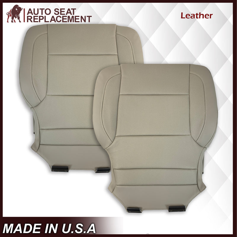 2014 2015 2016 2017 2018 2019 Chevy Silverado Tahoe Suburban & GMC Yukon PERFORATED Leather Seat Cover Replacement in Black, Gray, or Tan