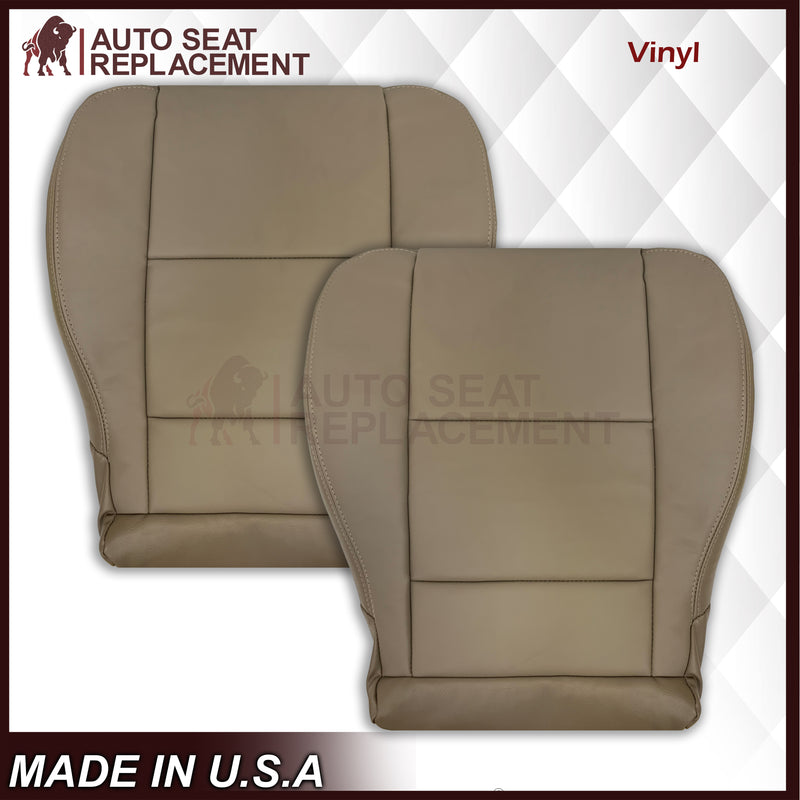 2001 - 2007 Toyota Sequoia Driver OR Passenger Side Top and Bottom Replacement Seat Covers In Tan: Choose your material - Auto Seat Replacement