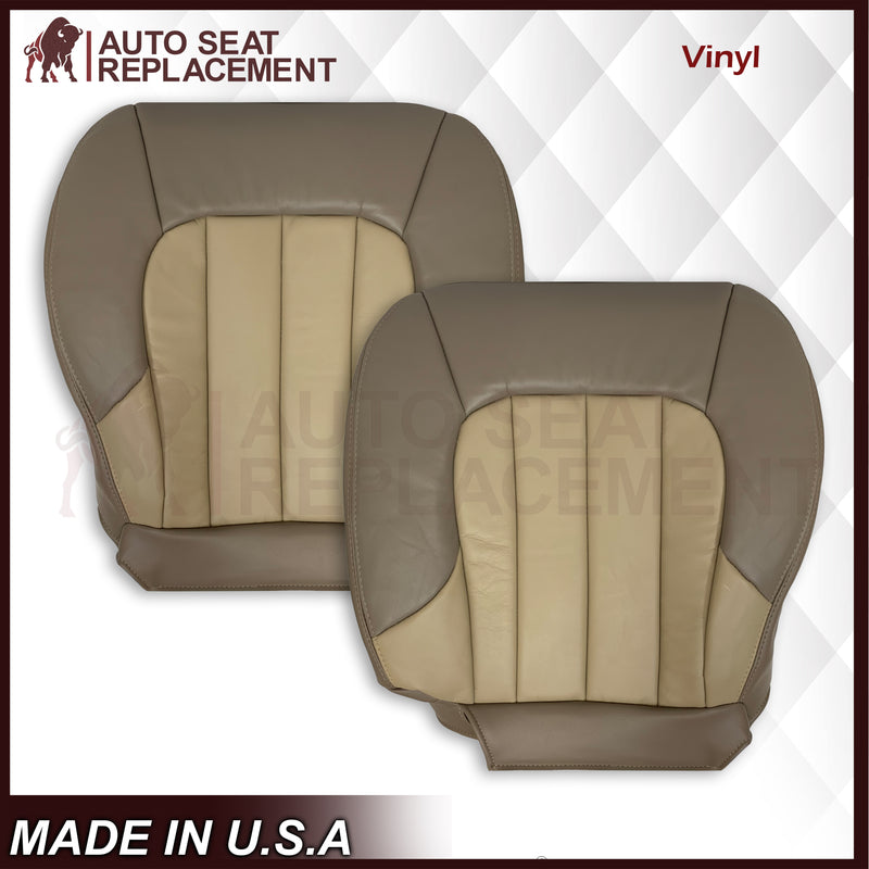 2004 2005 GMC Envoy SLT XL Bottom Replacement Seat Covers 2 Tone Tan: Choose your material - Auto Seat Replacement