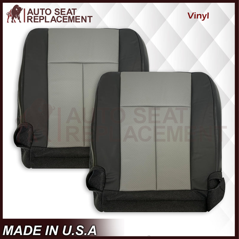 2007 2008 Ford Expedition Eddie Bauer Driver Or Passenger Side Bottom Seat Cover In 2 Tone (Gray - Black) - Auto Seat Replacement
