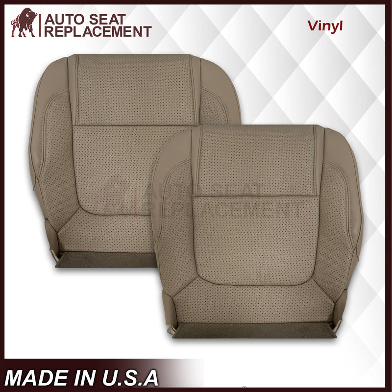2011 - 2015 Ford Explorer Replacement Perforated Leather Bottom Seat Covers In Gray: Choose Leather OR Vinyl - Auto Seat Replacement
