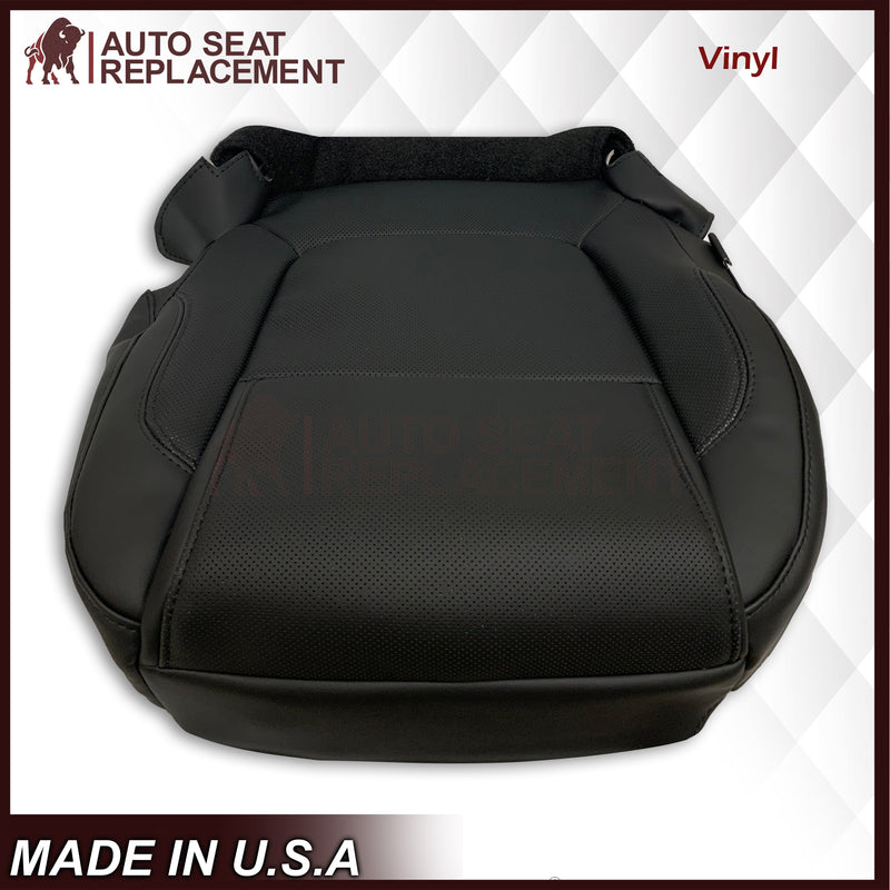 2011 - 2015 Ford Explorer Replacement Perforated Leather/Vinyl Bottom Seat Covers In Black : Choose Leather OR Vinyl - Auto Seat Replacement