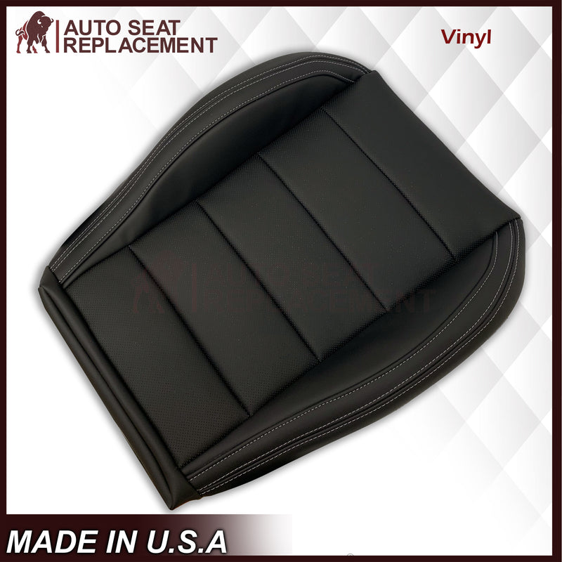 2015-2023 Ford Mustang GT Coupe V6 V8 Perforated Vinyl Replacement Bottom Seat Covers In Black: Choose Your Side - Auto Seat Replacement