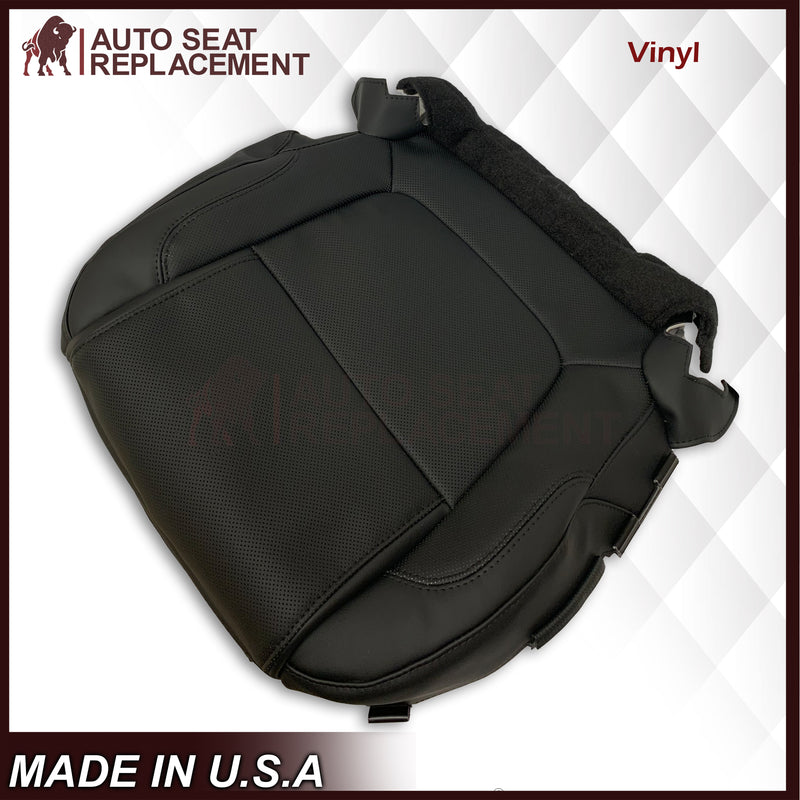 2011 - 2015 Ford Explorer Replacement Perforated Leather/Vinyl Bottom Seat Covers In Black : Choose Leather OR Vinyl - Auto Seat Replacement