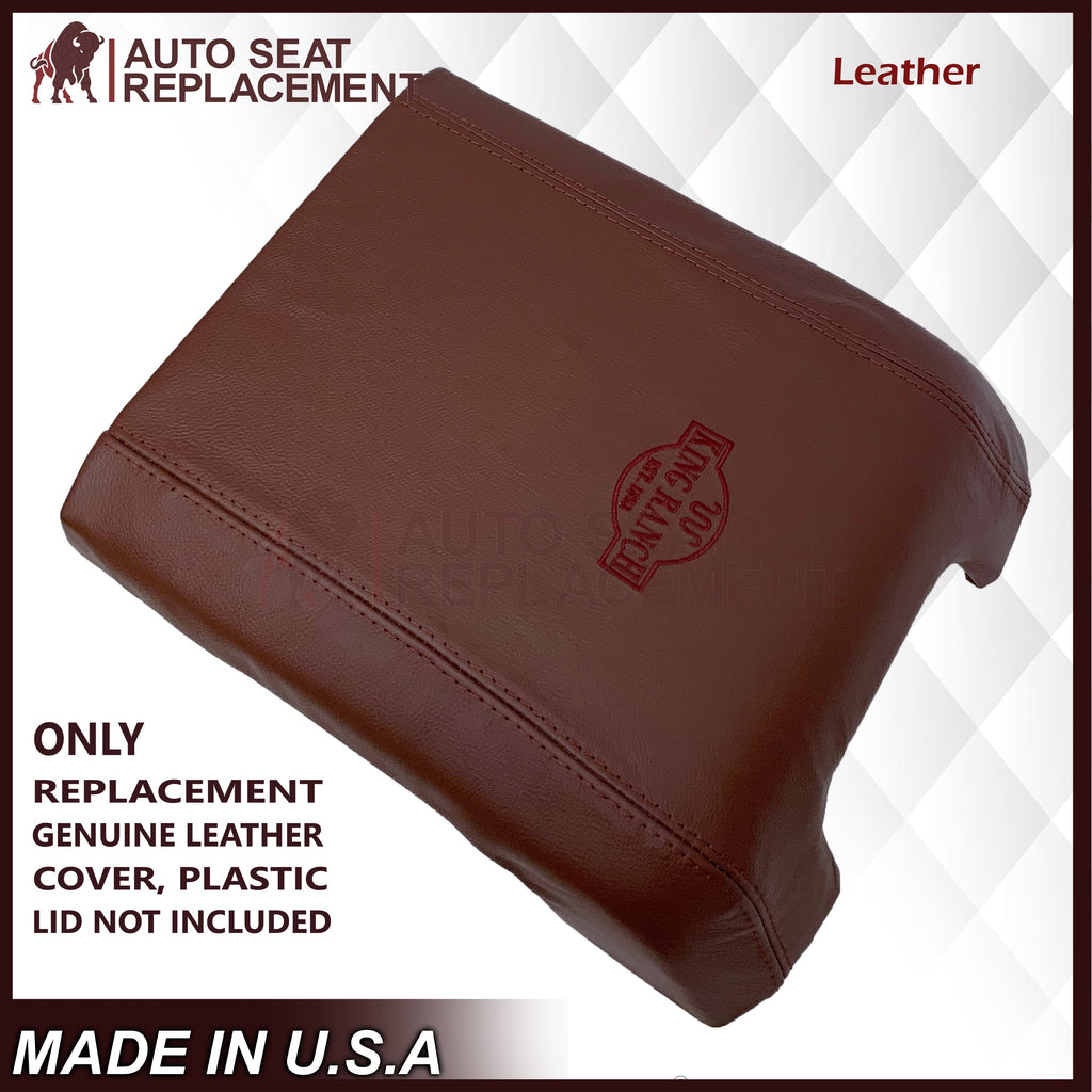 2011-2014 Ford F-250 King Ranch Replacement Leather Center Console Lid, Armrest Cover, King Ranch - Auto Seat Replacement