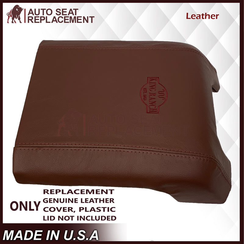 2011-2014 Ford F-250 King Ranch Replacement Leather Center Console Lid, Armrest Cover, King Ranch - Auto Seat Replacement