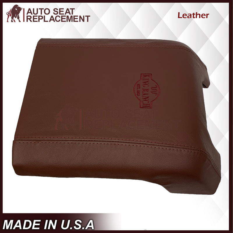 2011-2014 Ford F-250 King Ranch Replacement Leather Center Console Lid, Armrest Cover, King Ranch - Auto Seat Replacement