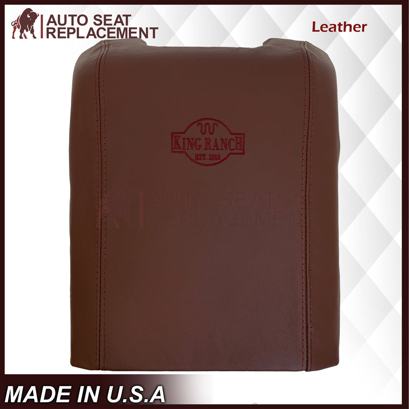 2011-2014 Ford F-250 King Ranch Replacement Leather Center Console Lid, Armrest Cover, King Ranch - Auto Seat Replacement