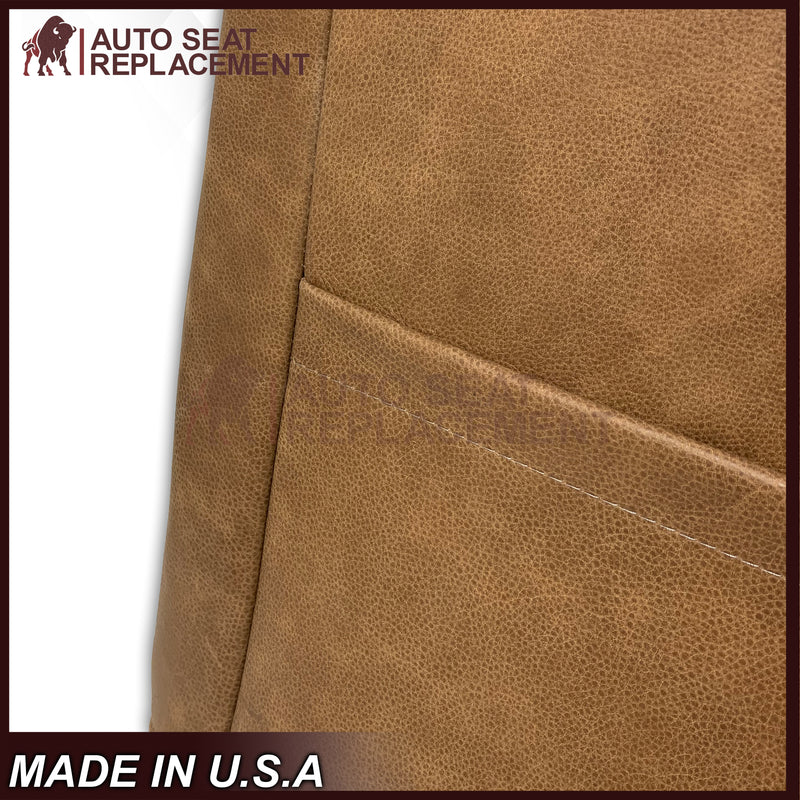 2007 Ford F250 F350 King Ranch Replacement Raw Cowhide Genuine Leather Front Seat Cover With "Outlaw '63" Logo - Auto Seat Replacement